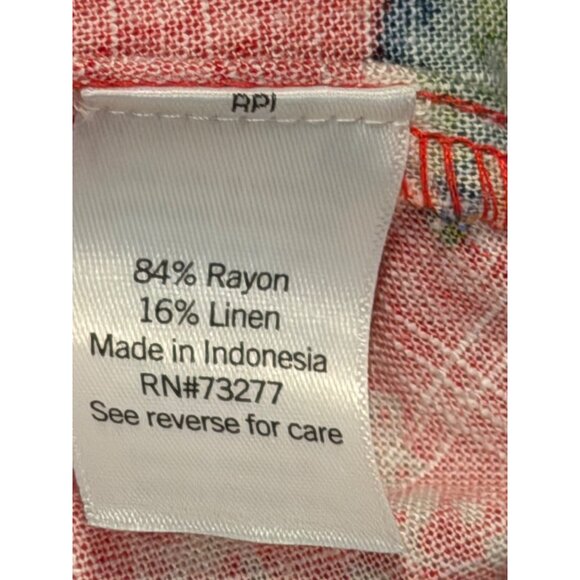 Lauren Conrad Sz XXL Floral Print Skirt Rayon & Linen Blend Elastic Waist Skirt - Picture 5 of 12